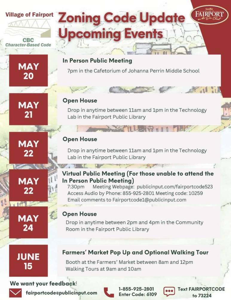 flyer listing outreach events